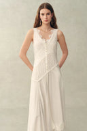 Azaria Lace Embroidery Sleeveless Dress