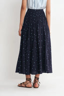 Nora Polka Dot Skirt in Linen Blend