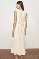 Phoebe Sleeveless Cowl Neck Dress in Crinkle Acetate