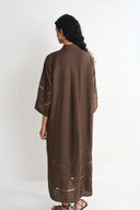 Riley Openwork Embroidery Shirt Dress in Fine Linen