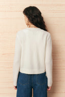 Laelia Hand Embroidery Floral Cardigan in Alpaca Wool Blend